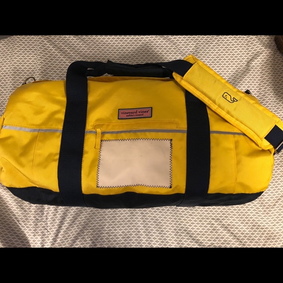 Vineyard Vines Other - Rare! Vineyard Vines Duffle Weekender Bag - Yellow